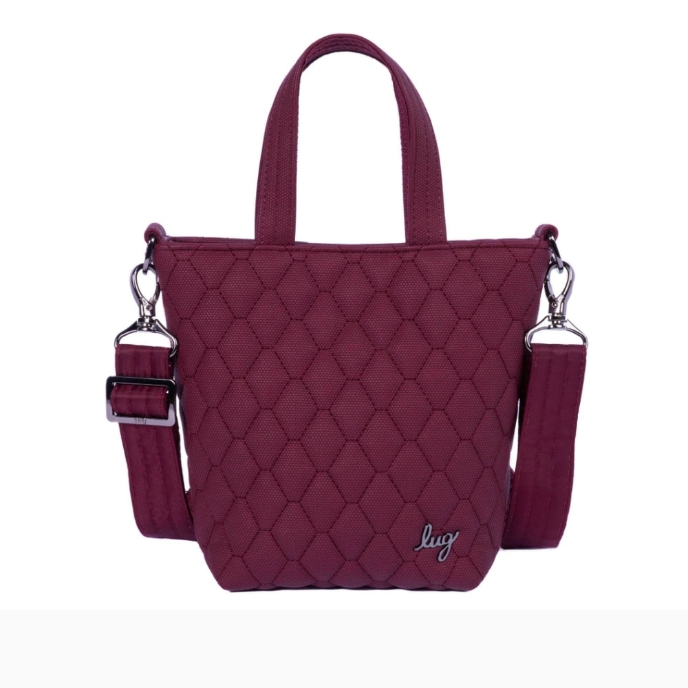 Lug Vegan Matte Lux Leather small bag wine Tiptoe